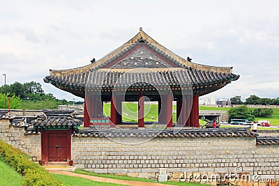 Korea UNESCO World Heritage Sites â€“ Hwaseong Fortress Editorial Stock Photo